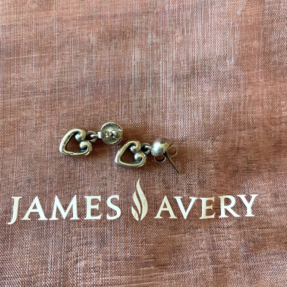 James Avery Retired Open Hear Earrings